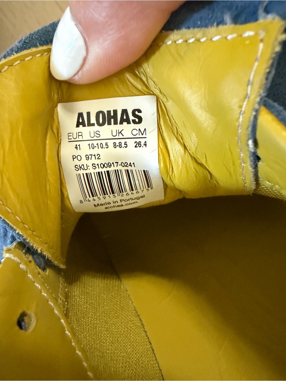 ALOHAS TB.490 Club Suede Blue Leather Sneakers - Picture 6 of 6